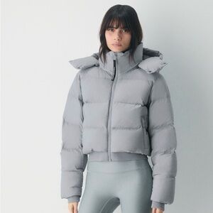 Aritzia Light Gray super Puff Jacket
